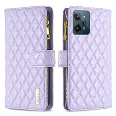 Coque Portefeuille Livre Cuir Etui Clapet B12F pour Realme C31 Violet