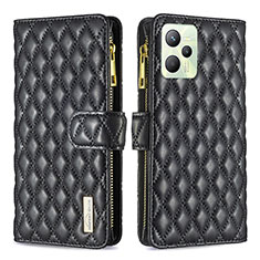 Coque Portefeuille Livre Cuir Etui Clapet B12F pour Realme Narzo 50A Prime Noir