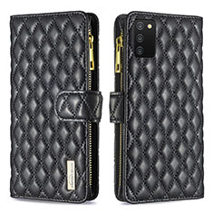 Coque Portefeuille Livre Cuir Etui Clapet B12F pour Samsung Galaxy A02s Noir