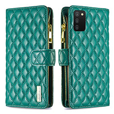 Coque Portefeuille Livre Cuir Etui Clapet B12F pour Samsung Galaxy A02s Vert