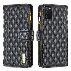 Coque Portefeuille Livre Cuir Etui Clapet B12F pour Samsung Galaxy A03s Noir