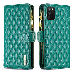 Coque Portefeuille Livre Cuir Etui Clapet B12F pour Samsung Galaxy A03s Vert