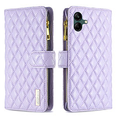 Coque Portefeuille Livre Cuir Etui Clapet B12F pour Samsung Galaxy A04E Violet