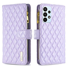 Coque Portefeuille Livre Cuir Etui Clapet B12F pour Samsung Galaxy A23 4G Violet