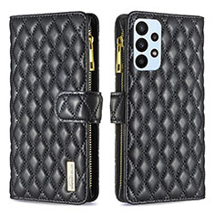 Coque Portefeuille Livre Cuir Etui Clapet B12F pour Samsung Galaxy A23 5G Noir