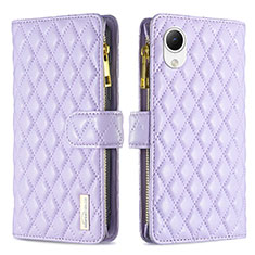 Coque Portefeuille Livre Cuir Etui Clapet B12F pour Samsung Galaxy A23e 5G Violet