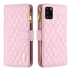 Coque Portefeuille Livre Cuir Etui Clapet B12F pour Samsung Galaxy A31 Or Rose