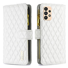 Coque Portefeuille Livre Cuir Etui Clapet B12F pour Samsung Galaxy A33 5G Blanc