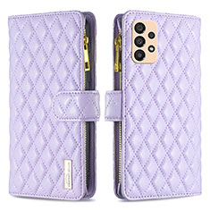 Coque Portefeuille Livre Cuir Etui Clapet B12F pour Samsung Galaxy A33 5G Violet