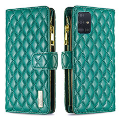 Coque Portefeuille Livre Cuir Etui Clapet B12F pour Samsung Galaxy A51 5G Vert