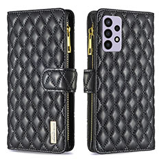 Coque Portefeuille Livre Cuir Etui Clapet B12F pour Samsung Galaxy A72 4G Noir