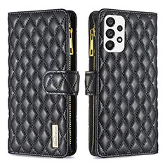 Coque Portefeuille Livre Cuir Etui Clapet B12F pour Samsung Galaxy A73 5G Noir