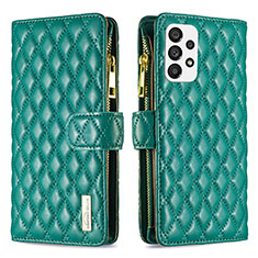 Coque Portefeuille Livre Cuir Etui Clapet B12F pour Samsung Galaxy A73 5G Vert