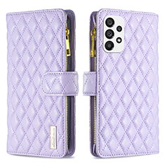 Coque Portefeuille Livre Cuir Etui Clapet B12F pour Samsung Galaxy A73 5G Violet