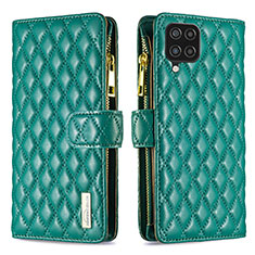 Coque Portefeuille Livre Cuir Etui Clapet B12F pour Samsung Galaxy M12 Vert