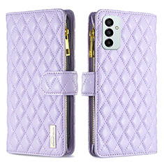 Coque Portefeuille Livre Cuir Etui Clapet B12F pour Samsung Galaxy M23 5G Violet