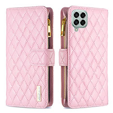 Coque Portefeuille Livre Cuir Etui Clapet B12F pour Samsung Galaxy M33 5G Or Rose