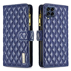 Coque Portefeuille Livre Cuir Etui Clapet B12F pour Samsung Galaxy M53 5G Bleu