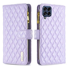 Coque Portefeuille Livre Cuir Etui Clapet B12F pour Samsung Galaxy M53 5G Violet