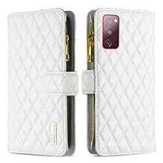 Coque Portefeuille Livre Cuir Etui Clapet B12F pour Samsung Galaxy S20 FE (2022) 5G Blanc