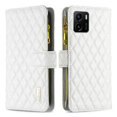 Coque Portefeuille Livre Cuir Etui Clapet B12F pour Vivo iQOO U5x Blanc