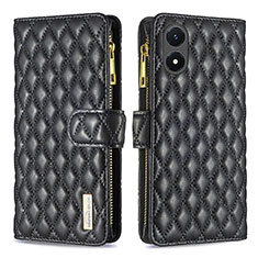 Coque Portefeuille Livre Cuir Etui Clapet B12F pour Vivo Y02S Noir