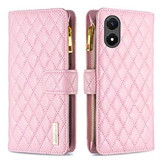 Coque Portefeuille Livre Cuir Etui Clapet B12F pour Vivo Y02S Or Rose