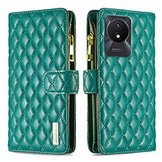 Coque Portefeuille Livre Cuir Etui Clapet B12F pour Vivo Y02t Vert