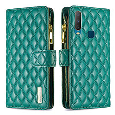 Coque Portefeuille Livre Cuir Etui Clapet B12F pour Vivo Y12 Vert