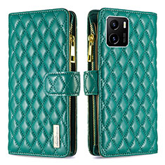 Coque Portefeuille Livre Cuir Etui Clapet B12F pour Vivo Y15S Vert