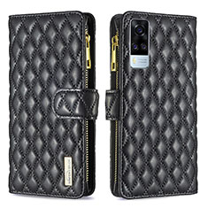 Coque Portefeuille Livre Cuir Etui Clapet B12F pour Vivo Y51A Noir