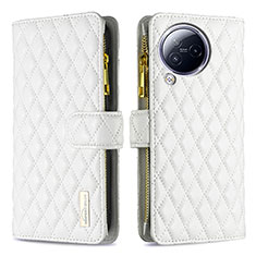 Coque Portefeuille Livre Cuir Etui Clapet B12F pour Xiaomi Civi 3 5G Blanc