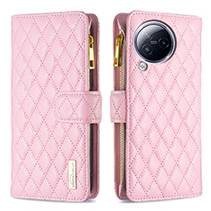 Coque Portefeuille Livre Cuir Etui Clapet B12F pour Xiaomi Civi 3 5G Or Rose