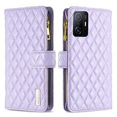 Coque Portefeuille Livre Cuir Etui Clapet B12F pour Xiaomi Mi 11T Pro 5G Violet