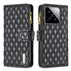 Coque Portefeuille Livre Cuir Etui Clapet B12F pour Xiaomi Mi 14 5G Noir