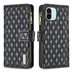 Coque Portefeuille Livre Cuir Etui Clapet B12F pour Xiaomi Poco C50 Noir