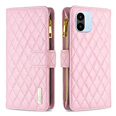 Coque Portefeuille Livre Cuir Etui Clapet B12F pour Xiaomi Poco C50 Or Rose