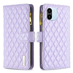 Coque Portefeuille Livre Cuir Etui Clapet B12F pour Xiaomi Poco C50 Violet