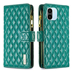 Coque Portefeuille Livre Cuir Etui Clapet B12F pour Xiaomi Poco C51 Vert