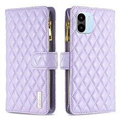 Coque Portefeuille Livre Cuir Etui Clapet B12F pour Xiaomi Poco C51 Violet