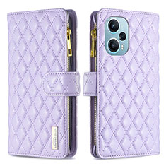 Coque Portefeuille Livre Cuir Etui Clapet B12F pour Xiaomi Poco F5 5G Violet