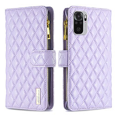 Coque Portefeuille Livre Cuir Etui Clapet B12F pour Xiaomi Poco M5S Violet