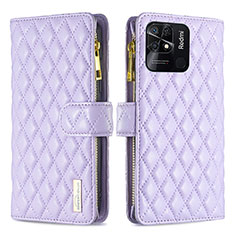 Coque Portefeuille Livre Cuir Etui Clapet B12F pour Xiaomi Redmi 10 Power Violet