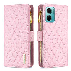 Coque Portefeuille Livre Cuir Etui Clapet B12F pour Xiaomi Redmi 10 Prime Plus 5G Or Rose