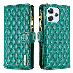 Coque Portefeuille Livre Cuir Etui Clapet B12F pour Xiaomi Redmi 12 4G Vert