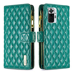 Coque Portefeuille Livre Cuir Etui Clapet B12F pour Xiaomi Redmi Note 10 Pro Max Vert