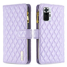 Coque Portefeuille Livre Cuir Etui Clapet B12F pour Xiaomi Redmi Note 10 Pro Max Violet