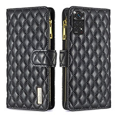 Coque Portefeuille Livre Cuir Etui Clapet B12F pour Xiaomi Redmi Note 11 4G (2022) Noir