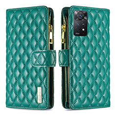 Coque Portefeuille Livre Cuir Etui Clapet B12F pour Xiaomi Redmi Note 12 Pro 4G Vert