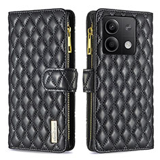 Coque Portefeuille Livre Cuir Etui Clapet B12F pour Xiaomi Redmi Note 13 5G Noir